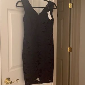 Beautifully cut banana republic blue lace dress